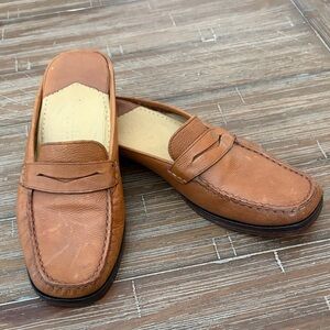 Cole Haan Women’s Leather Penny Loafer Mules in Tan